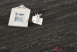 K2122-Dark Black Dry Back Vinyl Tile with Embossed Surface