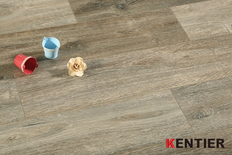 K2406-Grey Color Indoor Laminate Flooring with Padding Attached