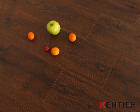 H7106-Red Color Wood Laminate Flooring with Hickory Texture